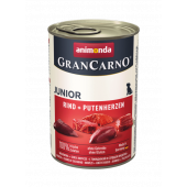 Gran Carno Original Junior Beef&Turkey Hearts консервирана храна за подрастващи кучета с говеждо и пуешки сърца 